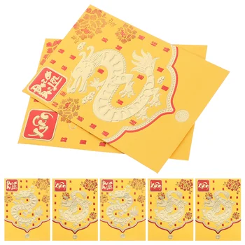 Красные Конверты с Несколькими трюками Год Дракона Удачи Денежные Конверты Китайский Новый Год Красные Конверты Бумажные Красные Пакеты (Смешанный Стиль)
