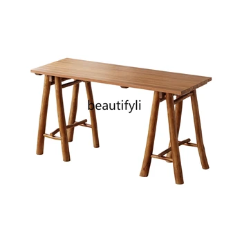 Легкие Роскошные обеденные столы и стулья из массива дерева, прямоугольный стол в скандинавском стиле, Барная стойка, мебель для барных столов