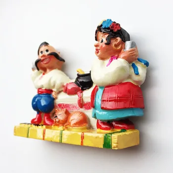 Магнит на холодильник, трехмерный культурный шарм, украшение для украинской пары, наклейки с сообщениями, туристические сувениры, поделки из смолы Изображение 2