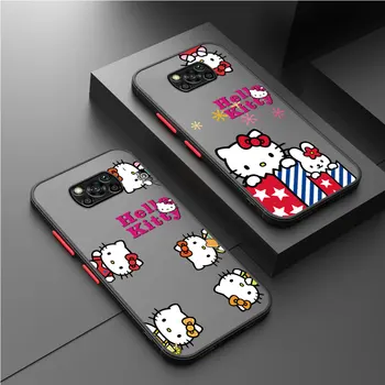 Милый Прозрачный Чехол Hello Kitty Для Xiaomi Mi Poco X3 NFC X3 F3 M5 X4 Pro 13 12T Pro 11 Note 10 Lite Чехол Для Телефона