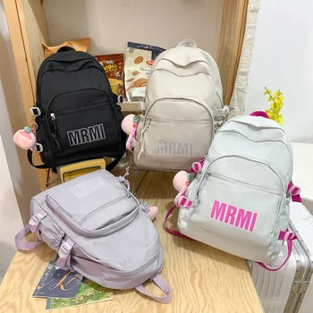 Модная женская школьная сумка для отдыха, Модный рюкзак для ноутбука с надписью, Женский рюкзак для колледжа, Кавайная сумка для книг, Милый нейлоновый рюкзак Изображение 2