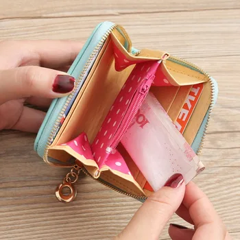 Модная мини-сумочка-клатч на молнии, маленький кошелек для монет, держатель кошелька с бантом Изображение 2