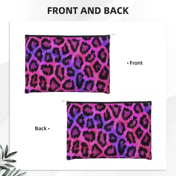 Модная розовая дорожная сумка для туалетных принадлежностей с леопардовым принтом для женщин, косметичка для макияжа в виде Пантеры, набор для хранения косметики Изображение 2