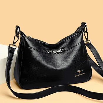 Модная седельная сумка, маленькие сумки через плечо для женщин 2023, высококачественная женская сумка через плечо из натуральной кожи, женская роскошная сумка-мессенджер Изображение 2