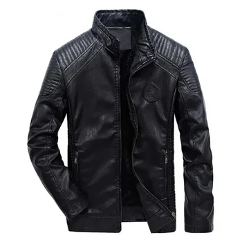 Мужская зимняя теплая куртка, Бархатная ветровка, пальто в стиле хип-хоп, Мотоциклетные кожаные куртки-бомберы, пальто пилота для отдыха, плюс 5xl 6xl