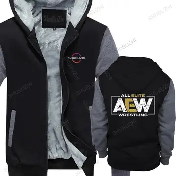 Мужская зимняя толстовка с капюшоном модный бренд sweatshirt Brand All Elite AEW Wrestling AEW Мужская забавная свободная флисовая куртка с капюшоном Европейского размера ТОПЫ