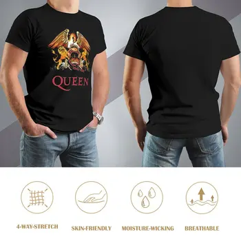 Мужская футболка, футболки Queen, хип-хоп, графический рок, F-Freddie M-Mercury, пляжная футболка, уличная одежда, хлопчатобумажная одежда на заказ, большие размеры Изображение 2