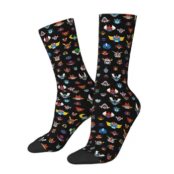 Мужские и женские носки для экипажа с логотипом Ufo Robot Унисекс с крутым 3D принтом Goldorak Grendizer Mazinger Z Dress Socks Изображение 2