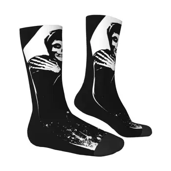 Мужские и женские носки для экипажа с черепом Misfits, Унисекс, Крутые носки в стиле ужасов панк-рока с 3D-печатью Изображение 2