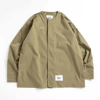 Мужские куртки WTAPS, японские осенние топы с вышивкой City Boy, женские повседневные свободные однобортные тонкие пальто без воротника