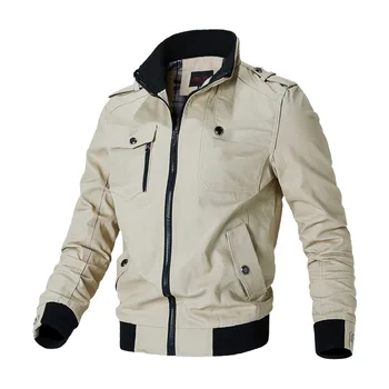 Мужские куртки в стиле милитари, повседневное пальто со стоячим воротником, высококачественные мужские куртки, весенне-осенние пальто, Размер 4XL