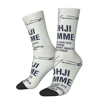 Мужские носки Skullies с крутым принтом Yohji Yamamoto, стрейчевые летние Осенне-зимние носки для экипажа Изображение 2