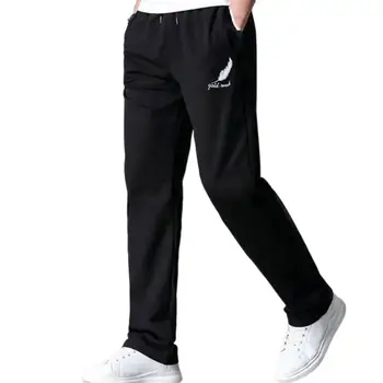 Мужские спортивные штаны, быстросохнущие штаны для бега, стильный Свободный крой, мужские повседневные спортивные штаны, уличная одежда Изображение 2