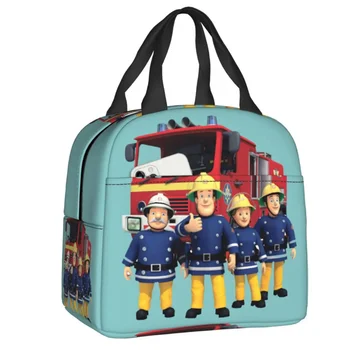 Мультяшный Пожарный Пожарный Сэм Ланч-бокс для мужчин и женщин с термоизоляцией-охладителем Ланч-бокс для детей, школьная еда, сумки для пикника