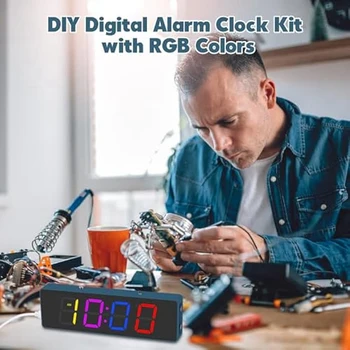 Набор для практики пайки Kit 4-Значный Цифровой Будильник Kit С Цветными Режимами RGB, Diplay DIY Clock Для Пайки Project Kit Изображение 2