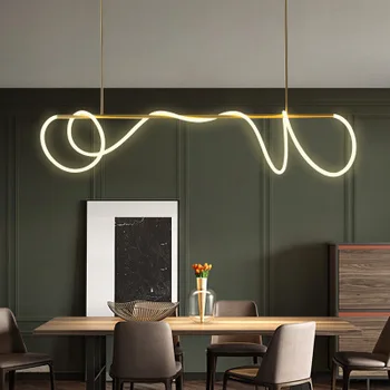 Настольная светодиодная лампа Nordic minimalist art ресторанная люстра постмодернистский минималистский дизайнерский офис Изображение 2