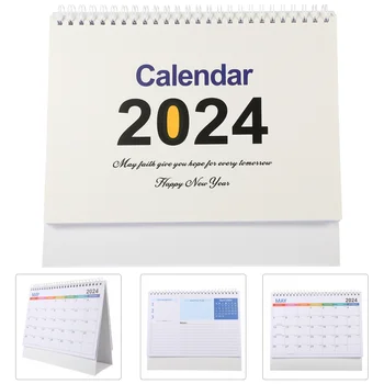 Настольный Календарь на 2024 год Офисный Декор Простая Изящная Домашняя Бумага Настольный Месяц Декоративная Ежедневная Мини