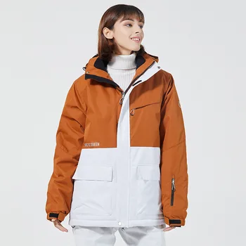 Новая лыжная куртка Женская Мужская Зимняя водонепроницаемая ветрозащитная дышащая супер теплая женская зимняя куртка для катания на лыжах и сноуборде Изображение 2