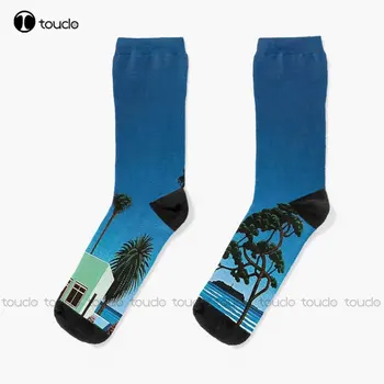 Носки Hiroshi Nagai, носки на Хэллоуин, мужские носки с цифровой печатью 360 °, персонализированные пользовательские носки Унисекс для взрослых, подростков и молодежи, индивидуальный подарок