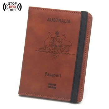 Обложка для паспорта для поездки в Австралию, женская розовая обложка для австралийского паспорта, чехол для паспортов, защитный чехол для путешествий, кошелек