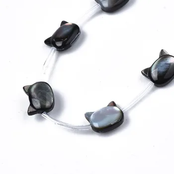 около 20 шт./прядь Натуральные Бусины в виде Кошачьей Головы для изготовления ювелирных изделий DIY браслет ожерелье серьги декор, Отверстие: 0,5 ~ 0,6 мм Изображение 2
