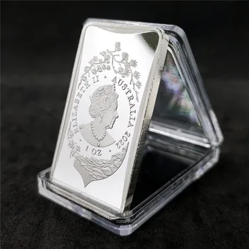 Памятная монета Елизаветы II 2022 года Монета Британской Королевы Квадратная Серебряная Монета Тигра Изображение 2