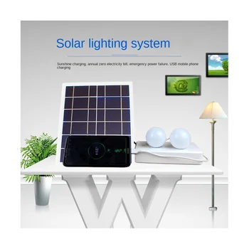 Панель солнечных батарей Комплект из 2 ламп Походное Солнечное зарядное устройство Энергосберегающий Солнечный свет Наружный Внутренний Перезаряжаемый Светодиодный свет Изображение 2