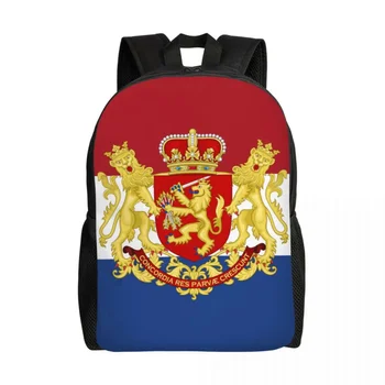 Персонализированный рюкзак с гербом Нидерландов для мужчин и женщин, базовая сумка для книг для колледжа, школьные сумки с национальным флагом,