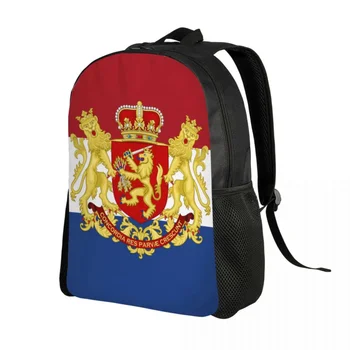 Персонализированный рюкзак с гербом Нидерландов для мужчин и женщин, базовая сумка для книг для колледжа, школьные сумки с национальным флагом, Изображение 2
