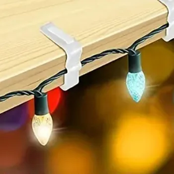 Пластиковые зажимы для фонарей на Рождество, легкие разборные зажимы для ламп для гостиной