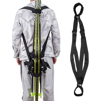 Плечевой ремень для лыж и сноуборда, ремни для переноски лыж и палок, ремни для переноски рюкзака, держатель для лыжного снаряжения, лыжная палка, нейлоновый ремень