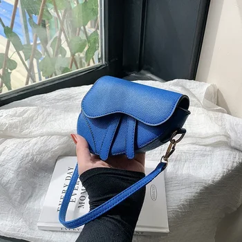 Популярная женская сумка этого года 2023, Весенняя новая простая модная сумка через плечо в западном стиле, седельная сумка через плечо Изображение 2