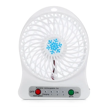 Портативный Перезаряжаемый вентилятор со светодиодной подсветкой, воздушный охладитель, Мини настольный USB-вентилятор Third Wind, охлаждающий ручной мини-вентилятор