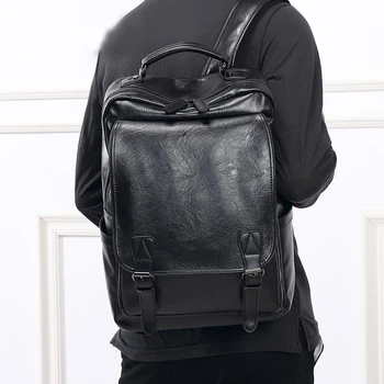 Простой дизайн, мужской рюкзак, модный бренд, рюкзаки большой емкости, мужские повседневные деловые студенческие школьные сумки, компьютерные дорожные сумки Изображение 2