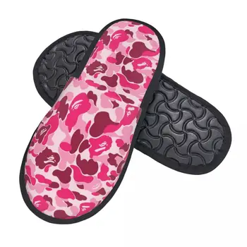 Розовые камуфляжные домашние тапочки из мягкой пены с эффектом памяти, женские тапочки для спальни Изображение 2