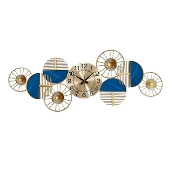 Роскошные настенные часы Современный дизайн искусство Большой размер Золотой цвет Простые цифровые бесшумные настенные часы с батарейкой Reloj Сравнению с украшением стен