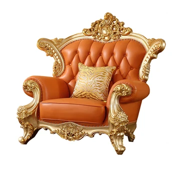 роскошный тафтинговый диван для виллы в европейском стиле, антикварная деревянная мебель для дивана, высококачественный кожаный диван для гостиной