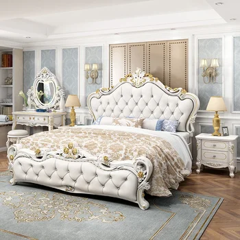 Скандинавская Уникальная роскошная двуспальная кровать для хранения вещей размера 