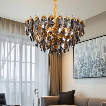 Скандинавский постмодернистский светильник, роскошная хрустальная люстра для гостиной, простая индивидуальность, креативная лампа для ногтей для домашнего использования