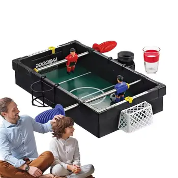 Стол для мини-футбола, портативный футбольный игровой набор для двух игроков, 15-дюймовый настольный футбол, компактный мини-аркадный стол для ручного футбола для семьи