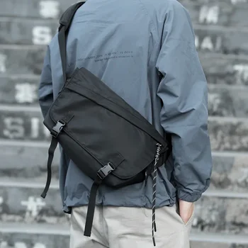 Сумка через плечо, мужская сумка на одно плечо, велосипедная сумка-мессенджер, модный диагональный рюкзак в стиле хип-хоп