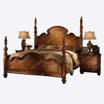 Так просто, Так красиво, Столбы для Супружеской кровати из массива дерева, кровать, Американская Римская колонна