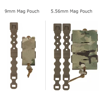 Тактический Подсумок Molle для 9-мм Пистолета Mag 5.56 AR15 M4 AK Охотничье Ружье MAG Bag Airsoft Открытый Инструмент Чехол-Фонарик Изображение 2
