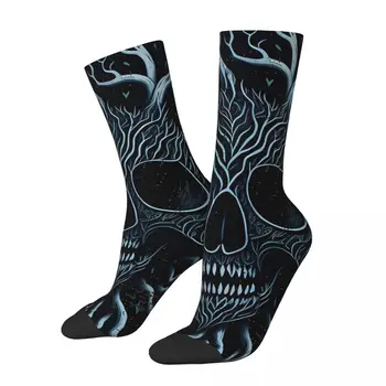 Темный корень черепа счастливые Мужские носки Винтаж хэви-метал рок-музыки хип-хоп новинка экипажа носки подарок печатным рисунком