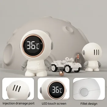 Термометр для детской ванны Плавающая игрушка IP65 Водонепроницаемый Термометр для воды астронавта с сенсорным светодиодным дисплеем для душа новорожденного В Изображение 2
