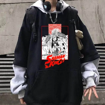 Толстовка с капюшоном Manga Yoh Asakura Street Style Cool для мужчин и женщин Shaman King