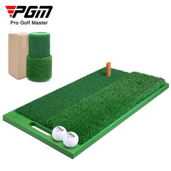 Тренировочный коврик для гольфа PGM, портативный прочный коврик из TPE, Домашний офис, уличный коврик из искусственной травы для тренировки в гольфе
