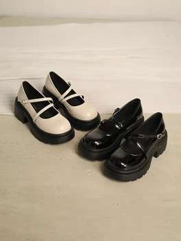 Туфли в стиле Лолиты 2023, туфли на платформе и каблуке, новейшие брендовые туфли-лодочки, универсальные босоножки на массивном каблуке, увеличивающие рост, с круглым носком, Mary Ja