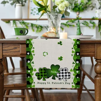 Украшенные настольные флаги для семейных посиделок в День Святого Валентина, украшение кухонного стола в стиле ретро, настольные светильники для свадебного стола