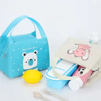 Упаковка Детская сумка-холодильник для ланча, холщовая сумка для ланча, термосумка для еды, водонепроницаемая сумка для ланча, ручные сумки для еды